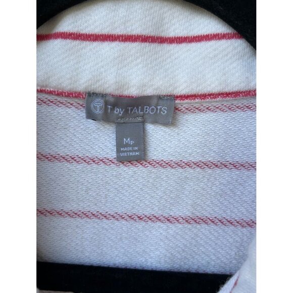 T‎ By Talbots Womens Pink Ombre Striped Pullover Medium Petite - Picture 2 of 6